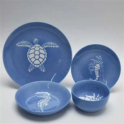 Print Porcelain Dinnerware Set