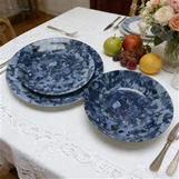 Zoo 3D-Printed Indigo Crystalline Ceramic Dinnerware